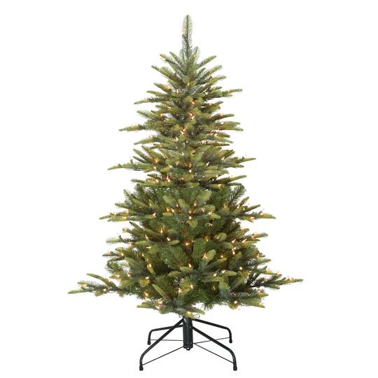 6 Pack: 4.5ft. Pre-Lit Aspen Fir Artificial Christmas Tree, Clear Lights